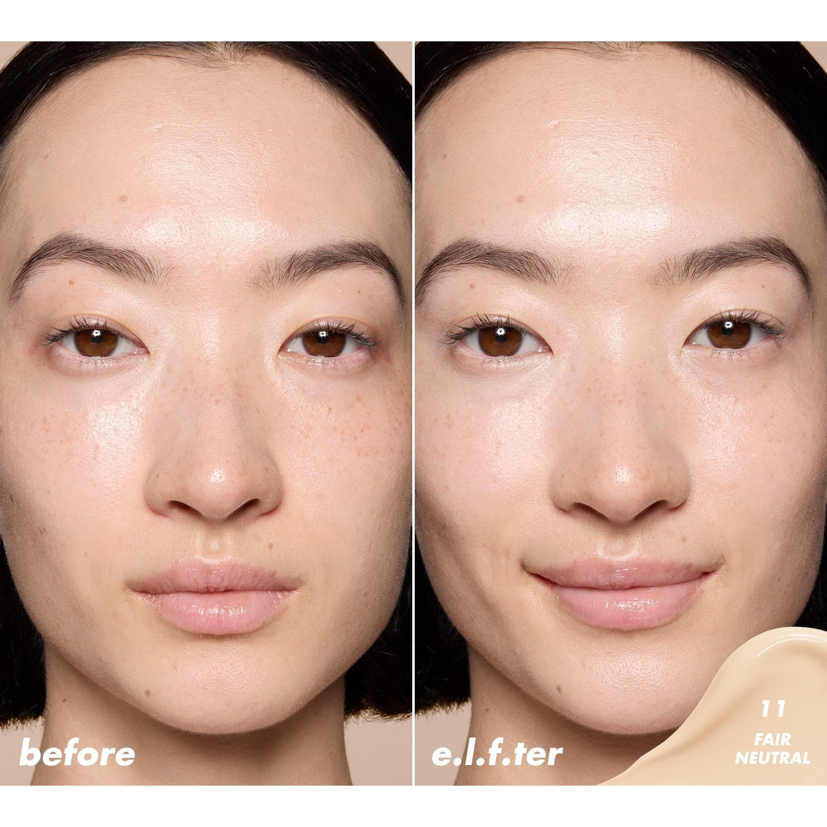 e.l.f. Soft Glam Satin Concealer swatch on skin