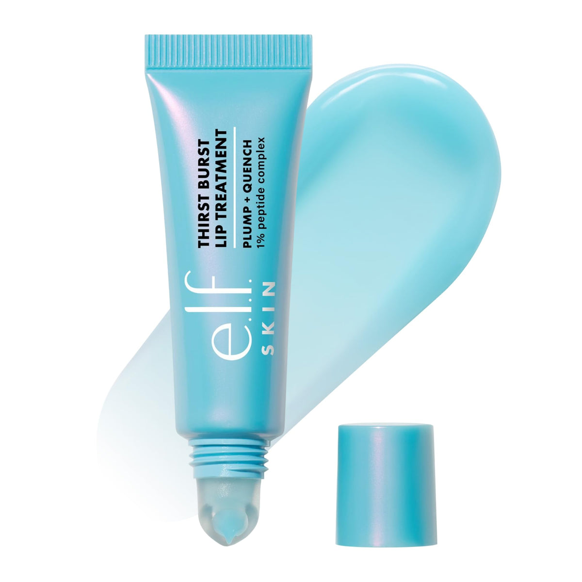 e.l.f. Thirst Burst Lip front view in Sheer Blue Hibiscus