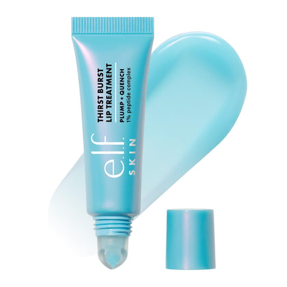 e.l.f. Thirst Burst Lip front view in Sheer Blue Hibiscus