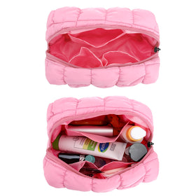 E-Tree Cute Makeup Bag close-up of quilted texture