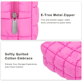 E-Tree Cute Makeup Bag close-up of zipper