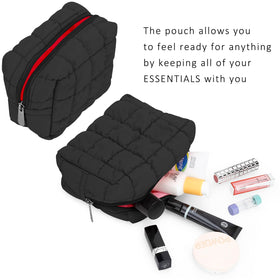 E-Tree Cute Makeup Bag lifestyle scene with cosmetics