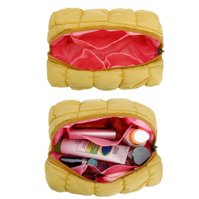 E-Tree Cute Makeup Bag on a vanity with beauty products