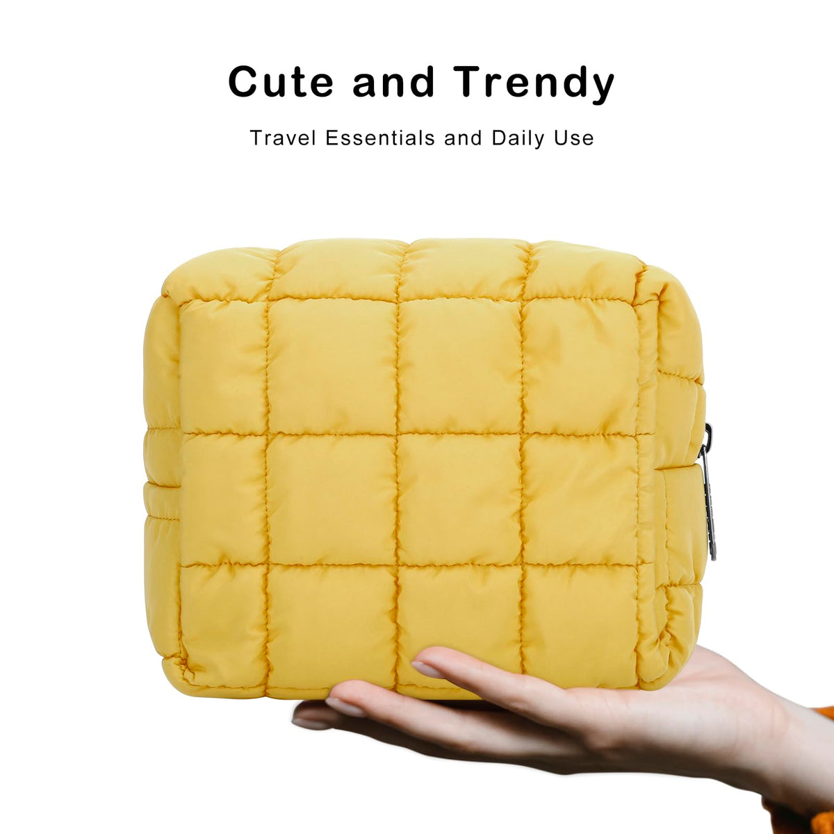 E-Tree Cute Makeup Bag open with cosmetics inside
