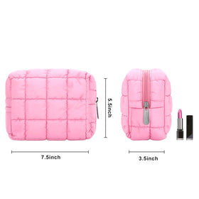 E-Tree Cute Makeup Bag opened with cosmetics inside