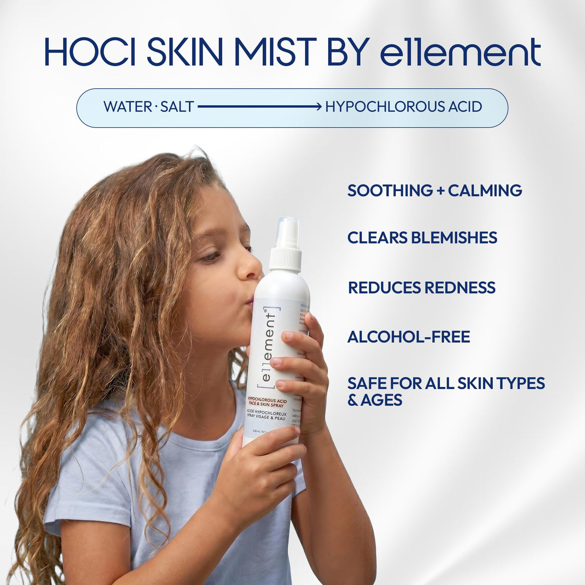 e11ement Hypochlorous Acid Spray with cotton pads