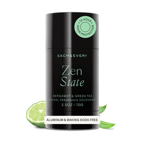 Each & Every Aluminum Free Deodorant front view with Bergamot & Green Tea scent
