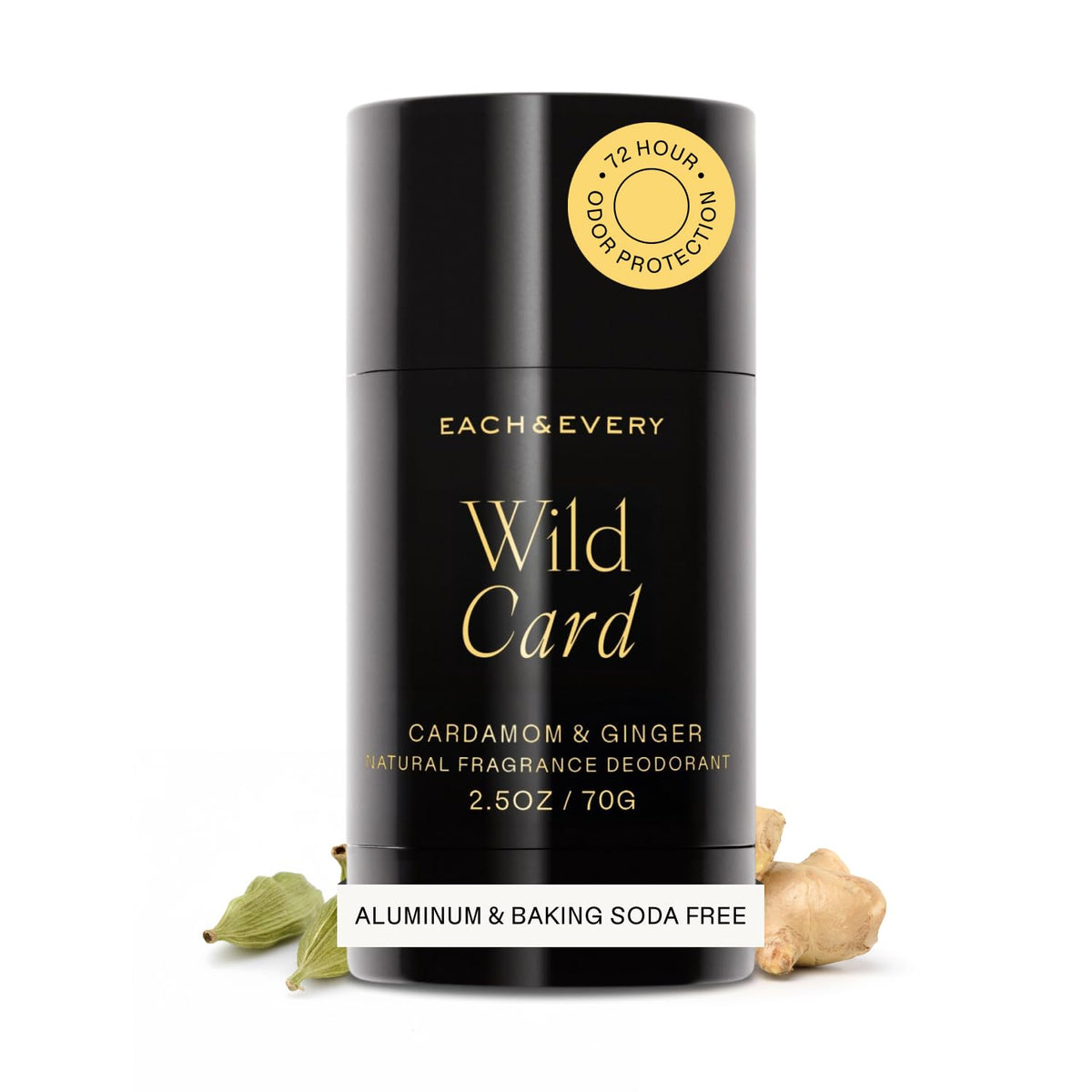 Each & Every Natural Deodorant 2.5oz Cardamom & Ginger front view