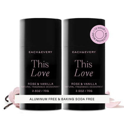 Each & Every Natural Deodorant 2 Pack front view