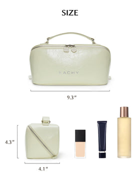 EACHY Large Capacity Travel Makeup Bag packaging with inflatable padding