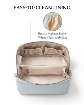 EACHY makeup bag with clear TPU brush compartment