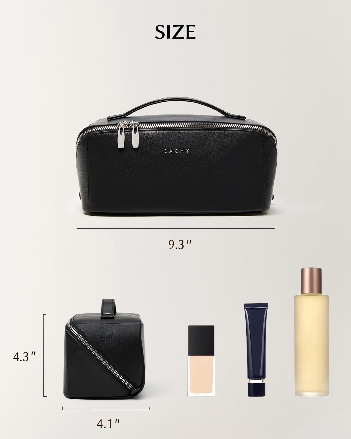 EACHY Travel Makeup Bag black packaging