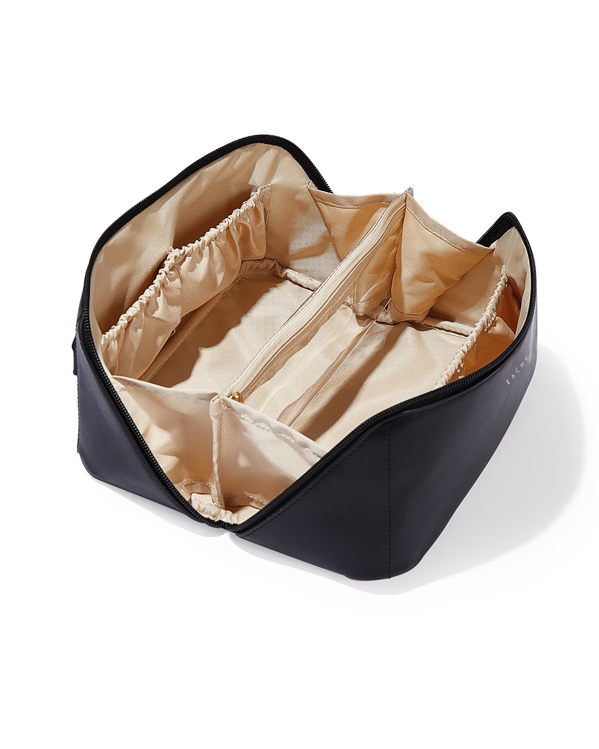 EACHY Travel Makeup Bag front view in black