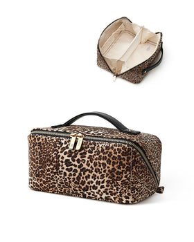 EACHY Travel Makeup Bag Leopard Print packaging