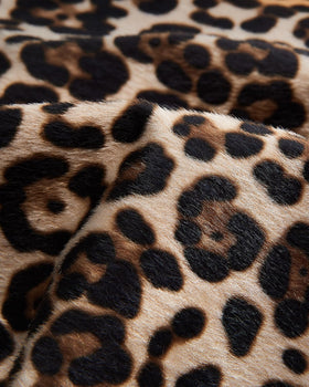 EACHY Travel Makeup Bag Leopard Print side view
