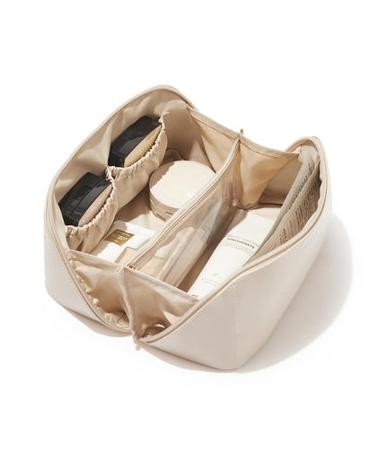 EACHY Travel Makeup Bag medium white front view