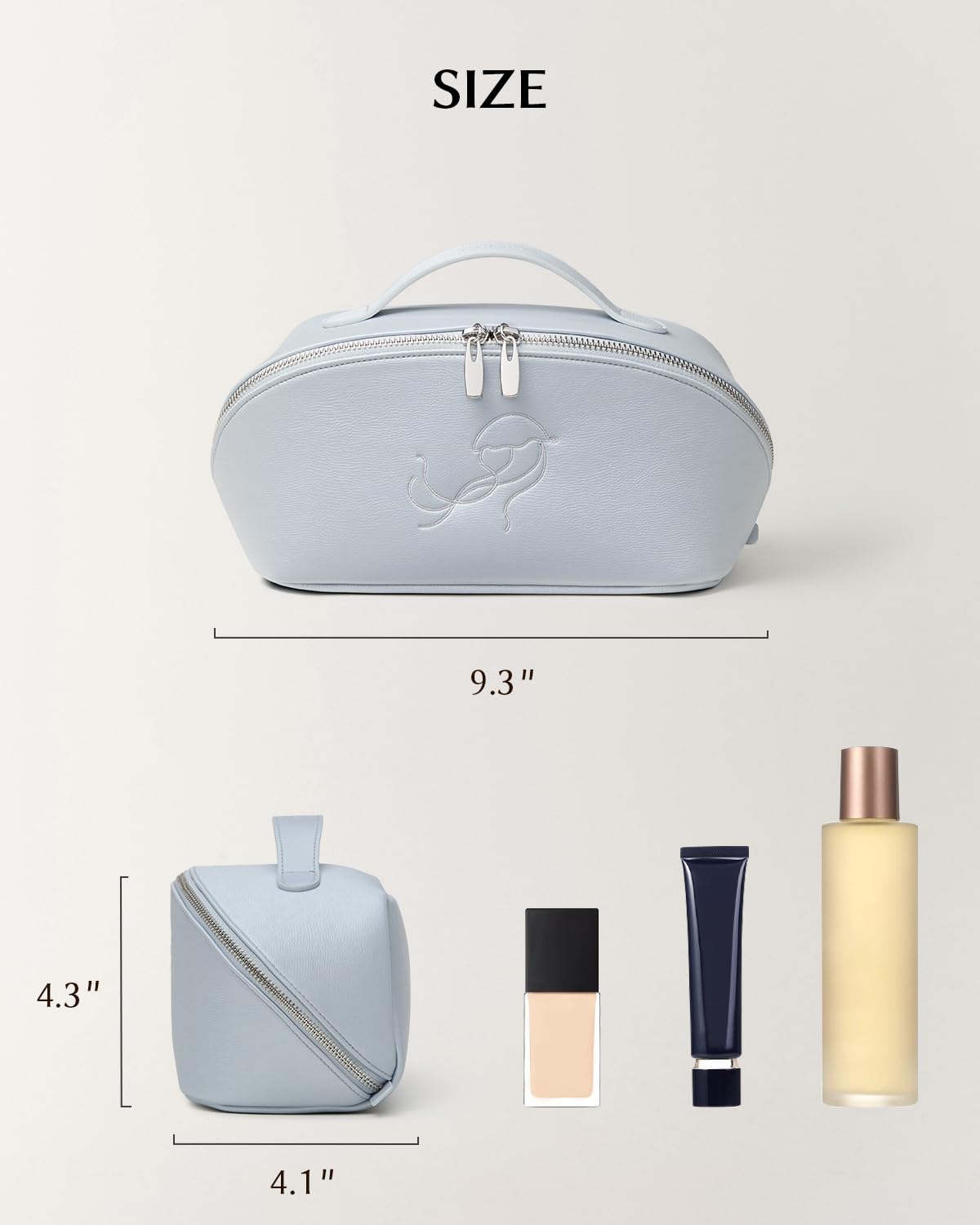 EACHY Travel Makeup Bag packaged with inflatable cushion for protection
