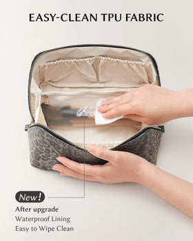 EACHY Travel Makeup Bag packed for travel