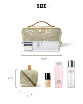 EACHY Travel Makeup Bag packed for travel, demonstrating versatility