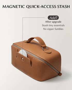 EACHY Travel Makeup Bag side view showcasing design