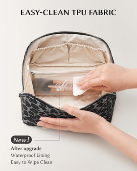EACHY Travel Makeup Bag water-resistant surface close-up