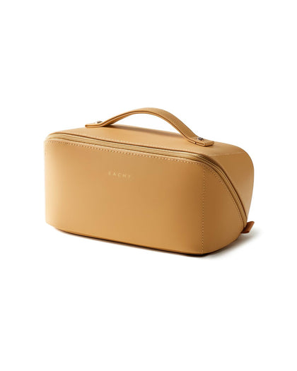 EACHY Travel Makeup Bag yellow medium front view
