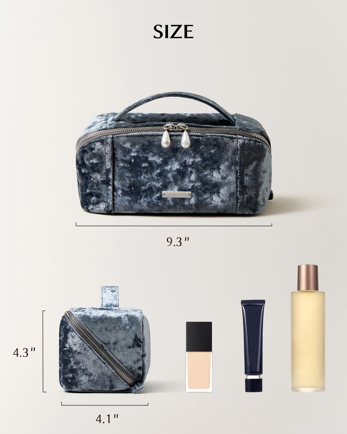 EACHY Velvet Makeup Bag protective packaging with inflatable cushion