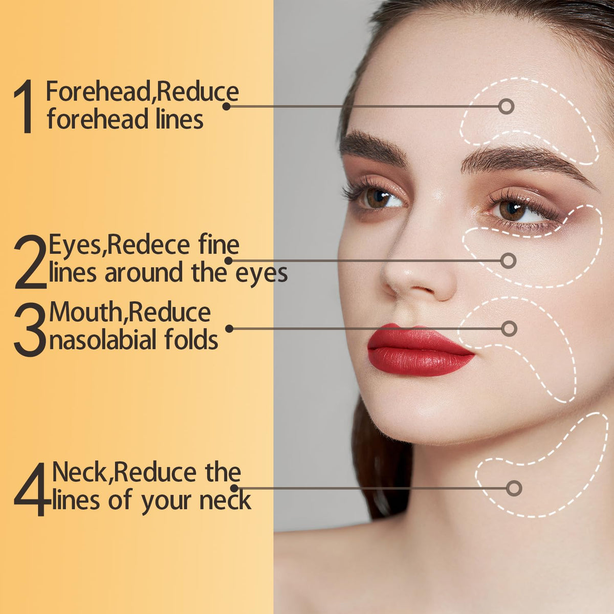 Eakroo 24k gold eye mask application on skin