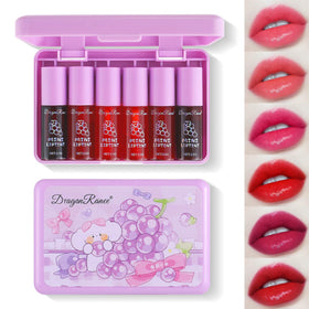 Eakroo 6-Colour Grapes Lip Tint Stain Set front view