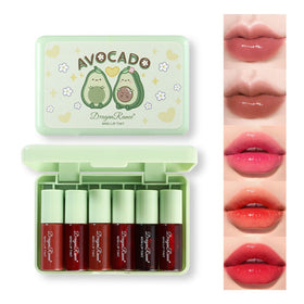 Eakroo Avocado Lip Tint Stain in six vibrant colours, front view