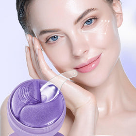 Eakroo Grape Eye Mask hydrogel patches on a model