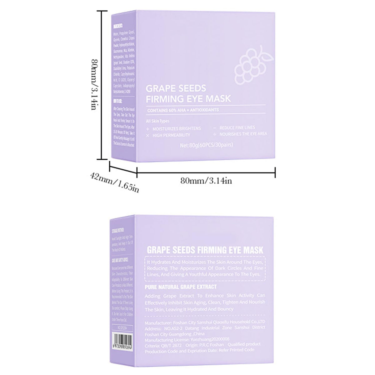 Eakroo Grape Eye Mask in an elegant gift box