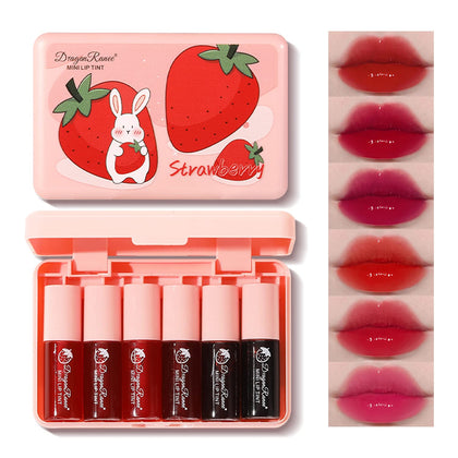 Eakroo Lip Stain 6PCS set with vibrant shades displayed