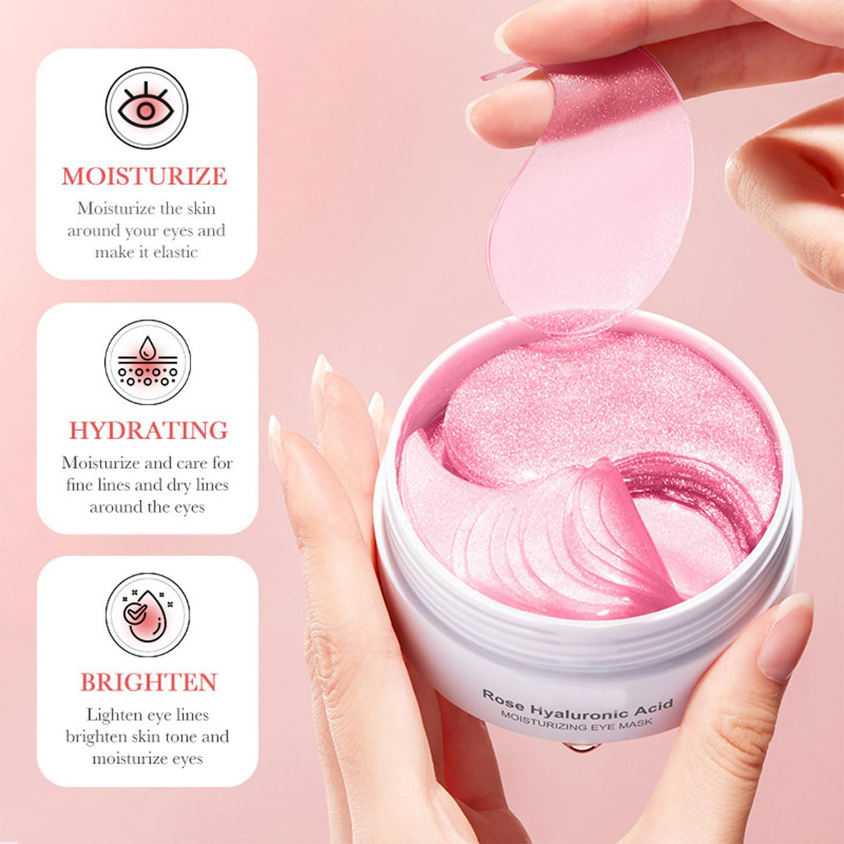 Eakroo Rose Eye Mask 60PCS inside packaging