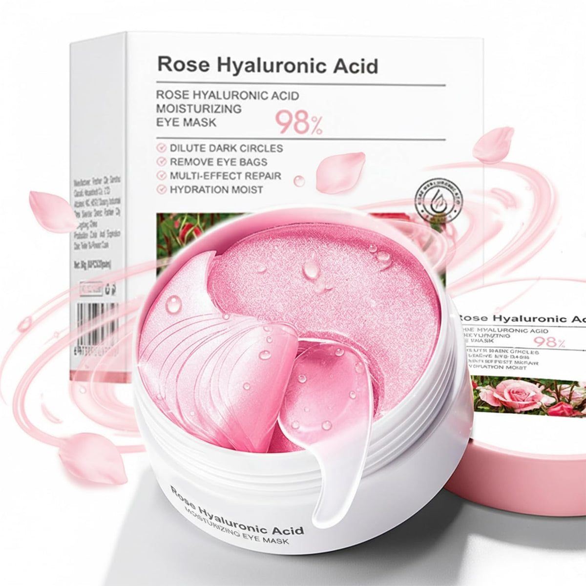 Eakroo Rose Eye Mask 60PCS packaging front view
