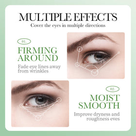 Eakroo Under Eye Patches applied on model's under eyes