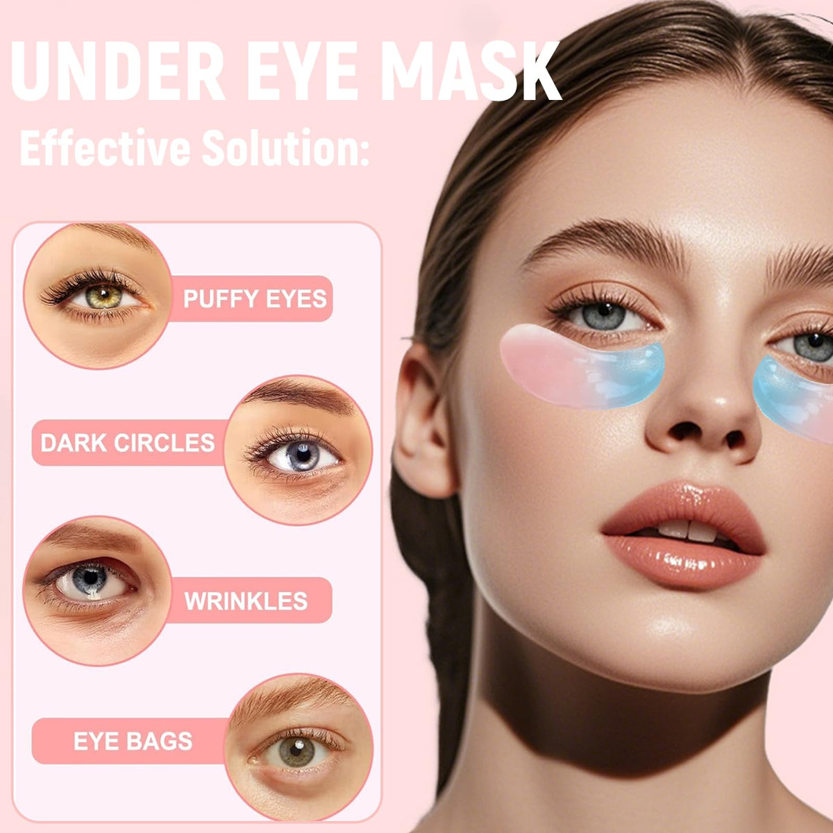 Eakroo Under Eye Patches jar opened with patches inside