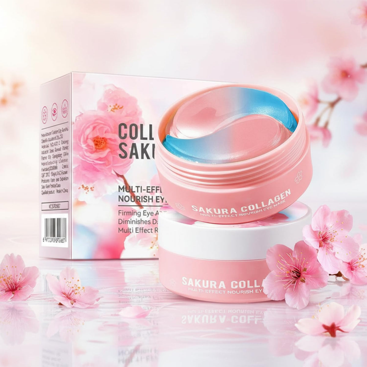 Eakroo Under Eye Patches packaging with floral design
