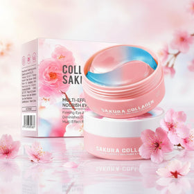 Eakroo Under Eye Patches packaging with floral design
