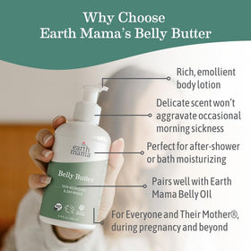 Earth Mama Belly Butter 8oz back view showing ingredients