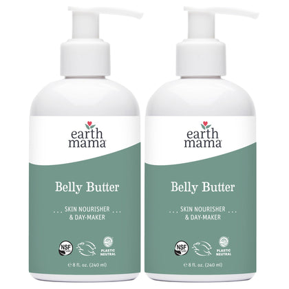 Earth Mama Belly Butter 8oz front view with packaging