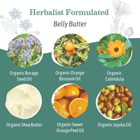Earth Mama Belly Oil 4 fl oz bottle with dropper