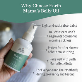 Earth Mama Belly Oil 4oz bottle side view