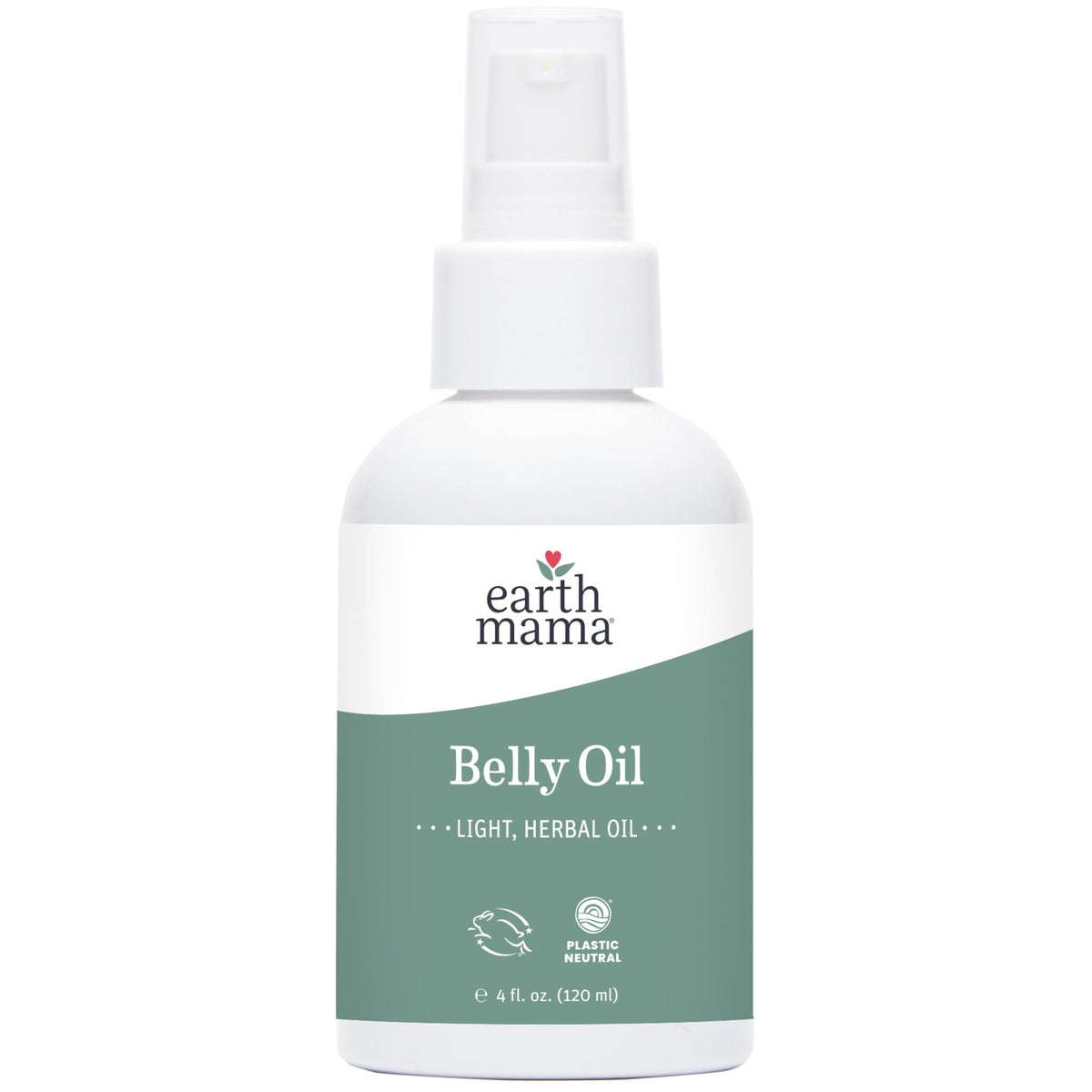 Earth Mama Belly Oil 4oz front view with label