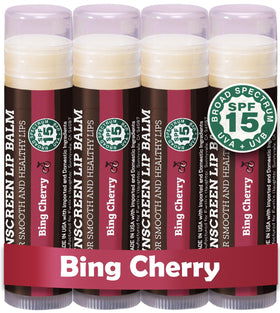 Earth's Daughter Sunscreen Lip Balm Cherry 4-Pack front view