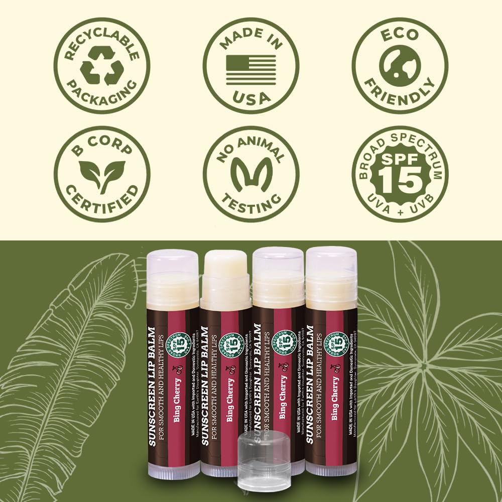 Earth's Daughter Sunscreen Lip Balm Cherry family-friendly use