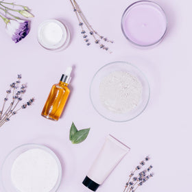 Earthborn Elements Lavender Epsom Salt with lavender flowers