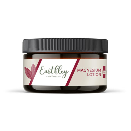 Earthley Wellness Magnesium Lotion 6oz front view with lavender scent