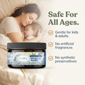 Earthley Wellness Magnesium Lotion in a serene bedroom setting