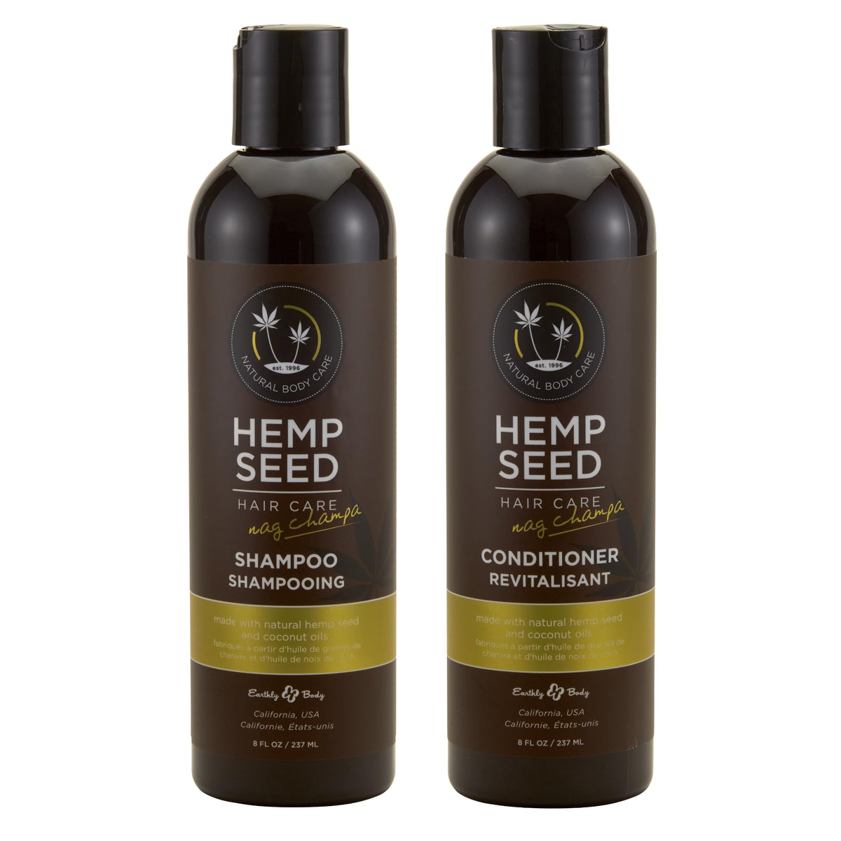 Earthly Body Hemp Seed Hair Care Shampoo 8 oz front view